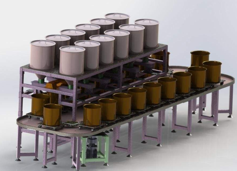 鋼構(gòu)料倉自動(dòng)稱重配料系統(tǒng)